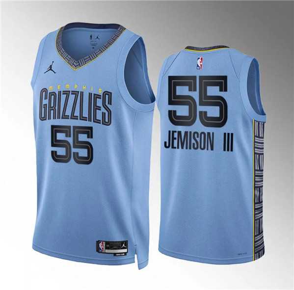 Mens Memphis Grizzlies #55 Trey Jemison Iii Blue Statement Edition Stitched Jersey Dzhi->memphis grizzlies->NBA Jersey